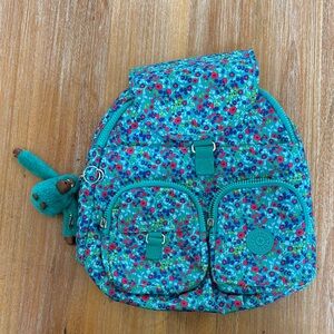 Kipling Floral Mini Bag with Plush Keychain